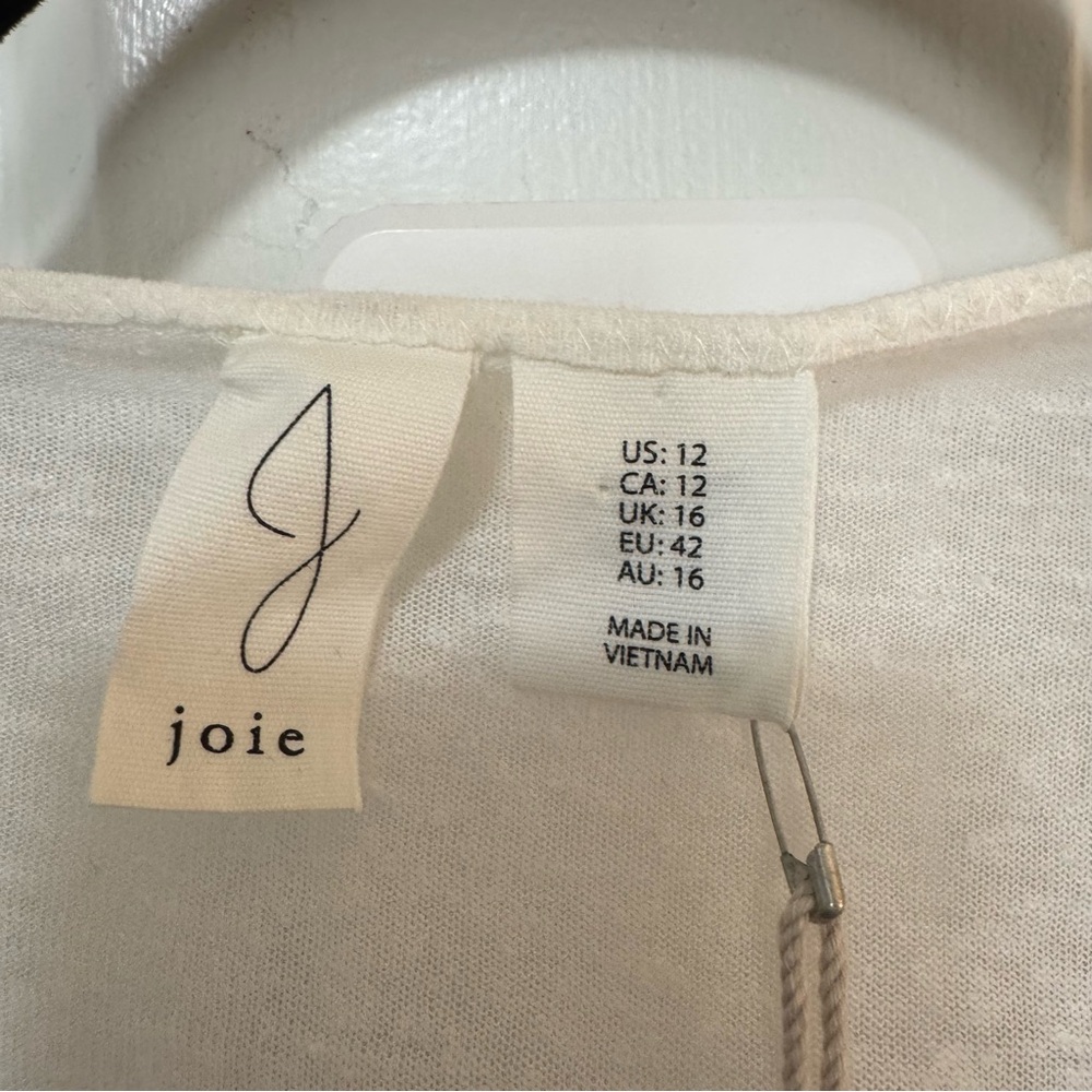 NWT JOIE Dress Shrug Set Blue White Palm-print Toile Linen Cotton Dress Size 12 - Picture 9 of 16